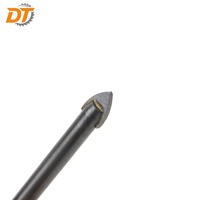 Mata Bor Spade Berujung Tungsten Carbide DT untuk Mengebor Kaca dan Marmer, Shank Hex 1/4", Mata Bor Kaca dan Ubin, Mata Bor Tengah
