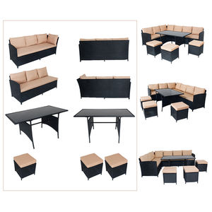 7 <span class=keywords><strong>asientos</strong></span> muebles <span class=keywords><strong>de</strong></span> <span class=keywords><strong>patio</strong></span> al aire libre al por mayor 3 <span class=keywords><strong>sillas</strong></span> jardín PE ratán sofá conjunto con mesa <span class=keywords><strong>para</strong></span> <span class=keywords><strong>patio</strong></span> - Product Image 2