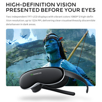 Lunettes de réalité virtuelle SHINECON AR IMAX avec écran 60Hz 1000 Nits, films 3D, écran 4K, lunettes AR/VR pour smartphones Android et iOS