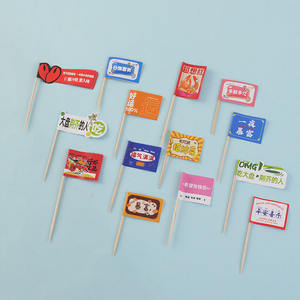 Banderitas Personalizadas Americanas para Palillos de Dientes, Etiquetas en Blanco a Cuadros Mexicanas Imprimibles para Comida, <span class=keywords><strong>Hamburguesas</strong></span>, Cupcakes, Golf, Mini Pirata - Product Image 4