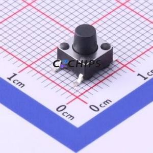 TS-1002S-BR06516 Tactile Switch SMD-4P,6x6mm Switch Single Pole Single Throw Round Button 1.6N Vertical Mount - Product Image 1