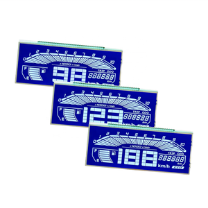 GW008 Modulo Display LCD a 7 Segmenti Blu Negativo HTN di Qualità Industriale per Display Digitali Montati su Veicoli per Moto FZ(V3) - Product Image 1
