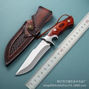 มีดใบตายแบบฟูลแทงค์ สำหรับกิจกรรมกลางแจ้ง แข็งแรง ทนทาน ผลิตจากเหล็ก M390 พร้อมด้ามไม้เรดวูดนำเข้า และปลอกมีด เหมาะสำหรับการขายแบบดรอปชิปปิ้งบน Shopify - Product Image 5