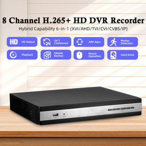 Grabador <span class=keywords><strong>DVR</strong></span> KERUI 4/8CH 6 en 1, solo H.265+, compatible con AHD, TVI, CVI, CVBS, IP, XVI, sistema de vigilancia con acceso remoto por aplicación P2P - Product Image 2