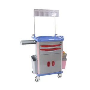 Emergency Utility Clinical Trolley IV Treatment Trolley Anesthesia Medicine Crash Cart Trolley