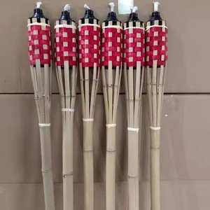 Classic Carved Bamboo <strong>Tiki</strong> <strong>Torch</strong> with Eco-Friendly Warmth-Emitting Lighting New Design Landscape Flaming <strong>Torch</strong> - Product Image 1