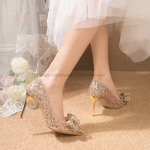 Luxury Wedding Shoes for Bride <b>Sparkly</b> Crystal Low Heels Comfort Summer Bridal Pumps - Product Image 4