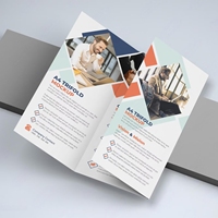 Impression de Flyers et Brochures de Luxe Personnalisés en Carton 200gsm/250gsm Papier Numérique Trifold