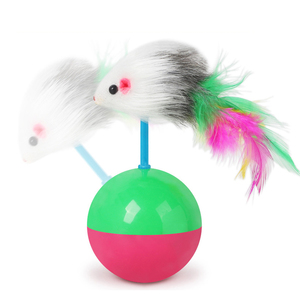 Juguete de Silicona con Plumas y Campana para Gatos, Divertido Juguete para Masticar y Hacer Ejercicio - Product Image 1