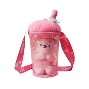 กระเป๋าสะพายข้างตุ๊กตาหมีวินนี่เดอะพูห์ ของแท้ ลายโกโก้ พร้อมตุ๊กตาพูห์ ของตกแต่งกระเป๋า ขายส่ง ผ้าพลัฌเนื้อสั้นใยฝ้าย PP - Product Image 5