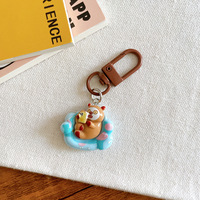 Dessin animé mignon 3D Capybara poupée porte-clés avec anneau porte-clés voiture clé sac accessoires pendentif créatif enfants cadeaux en gros