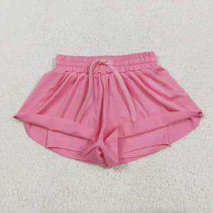 2026 New Design Solid Colors <b>Girls</b> Summer Bottom Yoga <b>Shorts</b> Sisters Wear Yoga <b>Shorts</b> - Product Image 2
