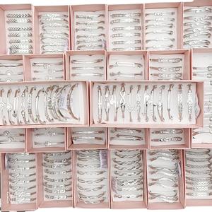 2024 en iyi fiyat afrika tarzı ucuz altın ve gümüş kaplama mix tasarımlar kadınlar için çinko alaşım rhinestone bilezik - Product Image 4