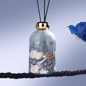 Difusor de Aromas de 500ml, de Larga Duración, con Diseño Floral Vintage y Pájaro, en Botella de Vidrio Mate, con Caja de Regalo de Lujo para Hogar y <span class=keywords><strong>Hotel</strong></span>, Venta al Por Mayor - Product Image 4