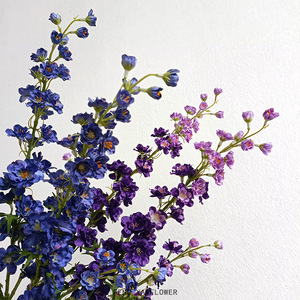 New Arrival Long Stem Artificial Blue Delphinium Ajacis Flowers Silk <strong>Larkspur</strong> in White for Weddings Christmas &amp; New Year - Product Image 3