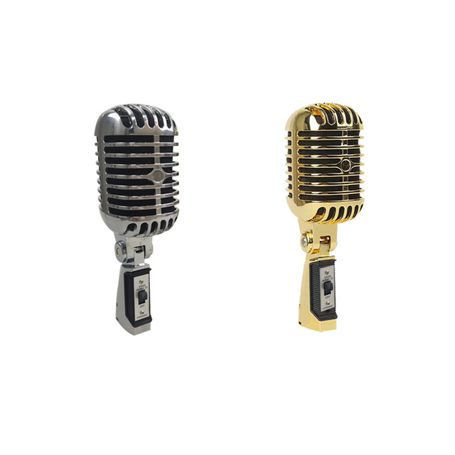 High Quality Classical Upright Mic Retro Dynamic Stage Performance Vintage Microphone for Musical Instruments Accessories Field