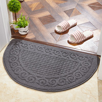 Tapis de porte rectangulaire d'intérieur, écologique, imperméable, antidérapant, lavable en machine, style nordique, noir, 43x63cm, pour la maison et la salle de bain