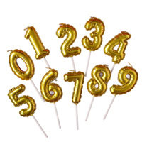 Ballons dorés en forme de chiffres, 26 bougies numérotées pour les célébrations d'anniversaire, de Pâques, du Ramadan et du Nouvel An - Vente chaude