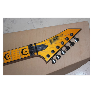 Flyoung Double Shake Ay Tanrıçası Elektro Gitar Ihlamur Gövde Parlak Kaplama 2 Plektrum Aktif Manyetik Akçaağaç Arka/Yan Kısım Abanoz - Product Image 3