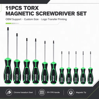 Jeu de tournevis magnétiques Torx Ph2 de qualité professionnelle, isolés, 11 pièces, pour électriciens domestiques, fabriqués sur mesure par l'usine Qixin