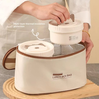 Boîte à bento réutilisable en acier inoxydable 304 multicouche sans BPA, compatible micro-ondes, anti-fuite, grande capacité, style japonais, 1 repas