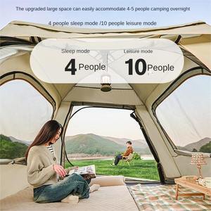 <span class=keywords><strong>Équipement</strong></span> complet de <span class=keywords><strong>camping</strong></span> en plein air 2-en-1 auvent de tente Oxford noir épais avec écran solaire pour voiture pour 3-4 personnes - Product Image 5