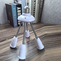 10cm 30cm 50cm EU Plug to E27 AC 110-220V 3A E27 Light Lamp Bulb Holder Flexible Extension Converter Switch Adapter Socket