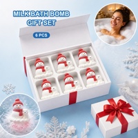 Bombe de bain effervescente personnalisée OEM ODM au lait 80g, étiquette privée, hydratante, adoucissante, coffret cadeau spa