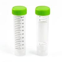 Equipo de laboratorio químico de 50ml Tubo de centrífuga desechable de pie de plástico