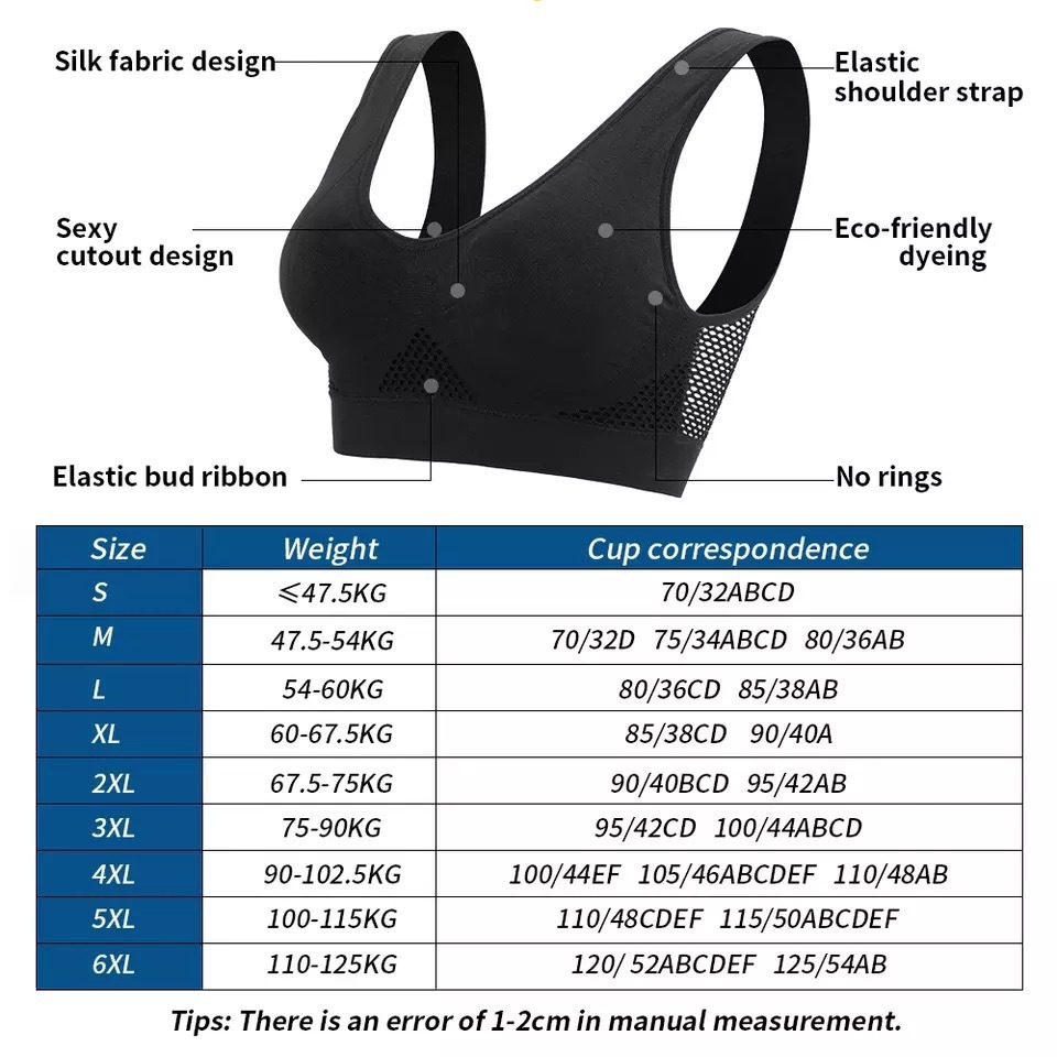 Plus-Size Sports Bra: fabric, pocket and construction detail