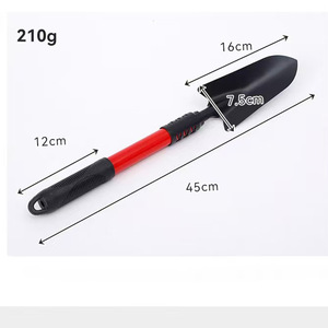 Autre râteau de jardin à tête en acier, dents de 8 cm, manche de 40 cm, poignée en plastique, outil agricole pour la propreté des espaces verts - Product Image 4