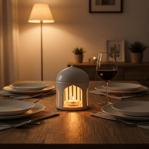 Porte-<span class=keywords><strong>bougie</strong></span> décoratif de Noël en céramique de style nordique créatif avec lampe d'aromathérapie - Product Image 4