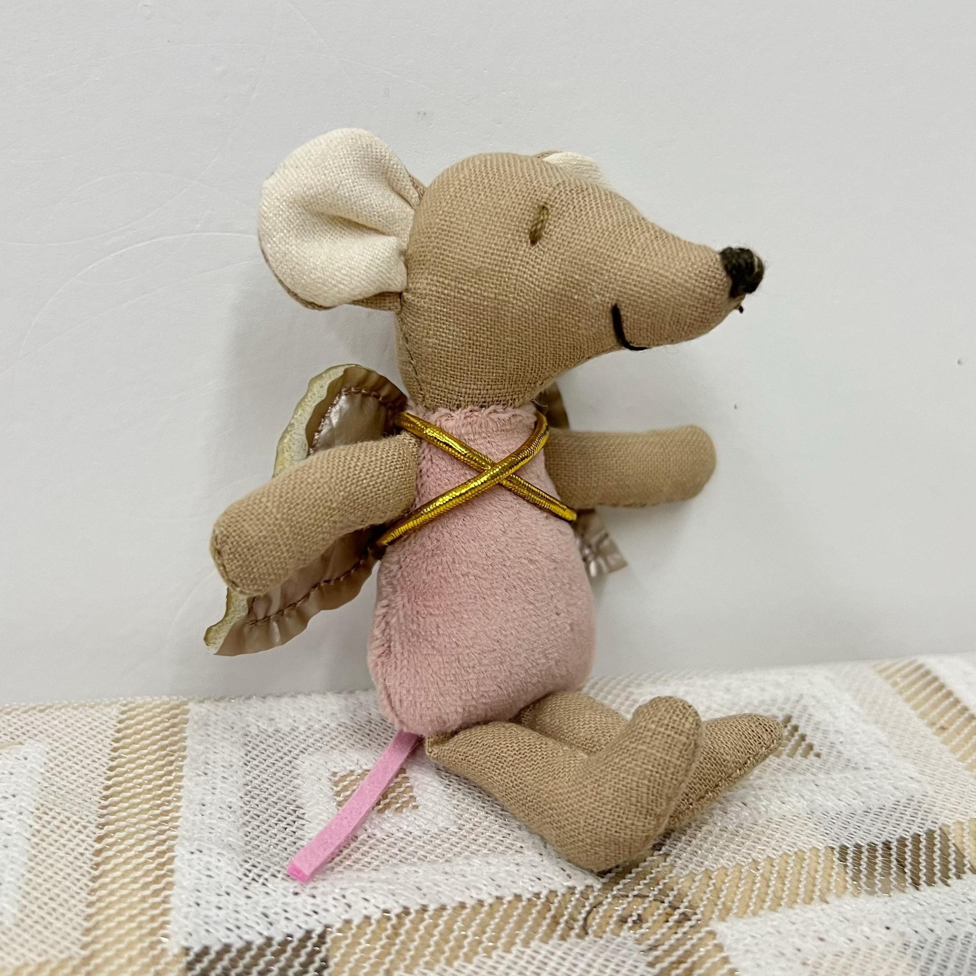 Ratón rosa angelito 10cm