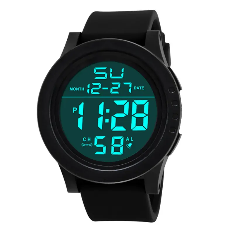 HONHX Adult Student Men's Digital Watch Big Screen LED Sports Watch