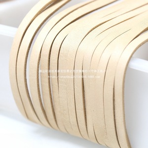 Handmade Top Grain Cowhide Leather <b>Rope</b> Flat Genuine Leather Strip For DIY <b>Bracelet</b> Necklace Craft Material Jinhua Origin - Product Image 3