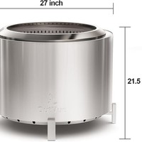 Brasero à bois sans fumée en acier inoxydable de 508 cm pour usage extérieur dans la cour et le jardin