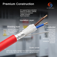 Câble d'alarme incendie homologué LPCB, 2 conducteurs, 1,5 mm², câble en cuivre, rouleau de 100 m pour systèmes de détection d'incendie européens