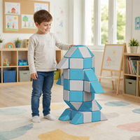 Blocs en tissu lavables à motif pingouin pour la maison, la salle de jeux, la maternelle, jeu éducatif de groupe pour parc d'attractions