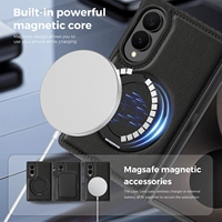 Funda Magnética para Teléfono con Anillo Giratorio de Metal y Cuero de Lujo para Samsung Galaxy Z Fold 8 Ultra 7 6