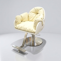 Silla de Estilo Americano Moderno con Funciones de Rotación y Elevación, Cuero Sintético y Base Redonda de Acero Inoxidable para Barbería