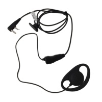 Écouteur de sécurité professionnel de type D Human Design avec PTT en ligne pour radios bidirectionnelles Kenwood TK250 TK2100 TK360