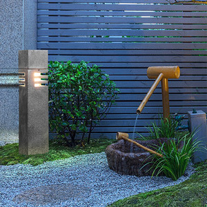 Luces solares LED para césped, impermeables, para exteriores, jardín, camino, patio, paisaje, decorativas, estilo columna de piedra - Product Image 2