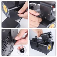 500W RGB LED boule magique Machine à fumée Disco boule stroboscopique lumières de scène pour les fêtes à la maison Halloween et Noël