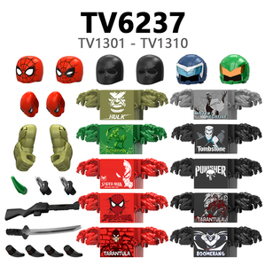 TV6237 TV6238 ซูเปอร์ฮีโร่ ดิ พานิชเชอร์ มิสเตอร์ เนกาทีฟ สกอร์เปี้ยน ทอมบ์สโตน บูมเมอแรง เดอะแฮนด์ จีน เกรย์ แดร์เดวิล บล็อกตัวต่อ ของเล่นเด็ก - Product Image 1