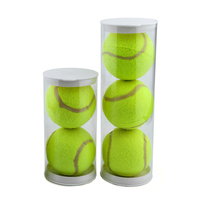 Emballage cylindrique transparent en PET pour balles de tennis, tubes d'emballage en plastique transparent pour balles de tennis, articles de sport