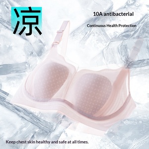 Sujetador de lactancia inalámbrico ultrafino y transpirable con orejas de conejo, tirantes dobles fijos, cierre frontal, nailon, para <span class=keywords><strong>embarazo</strong></span> y maternidad - Product Image 3