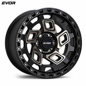 ล้ออัลลอยด์ EVOR แบบฟอร์จ 6 รู สำหรับรถยนต์ออฟโรด SUV รถบรรทุก สำหรับ Ford Mustang Volkswagen Touareg Prado ขนาด <span class=keywords><strong>18</strong></span> 19 20 21 22 23 24 นิ้ว - Product Image 1