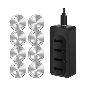 <span class=keywords><strong>Prix</strong></span> de gros : <span class=keywords><strong>Chargeur</strong></span> USB <span class=keywords><strong>pour</strong></span> 4 postes de travail, compatible avec les piles bouton rechargeables CR2016, CR2025, CR2032, CR1632, CR1620 - Product Image 1