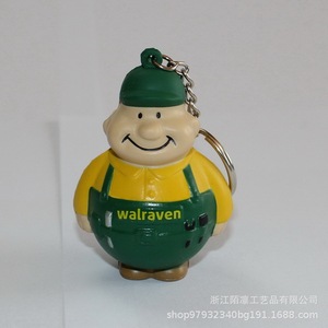 PU <b>Foam</b> Repairman Figure Stress Relief Toy Keychain Cartoon Design Molding <b>Craft</b> - Product Image 2