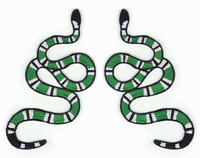 Patchs brodés serpent de style extra large pour veste et chemise DIY tendance